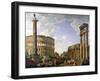 Roman Capriccio Showing the Colosseum, Borghese Warrior, Trajan's Column, the Dying Gaul, Tomb of…-Giovanni Paolo Pannini-Framed Giclee Print