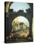 Roman Capriccio with Capitol, 1743-1745-Bernardo Bellotto-Stretched Canvas