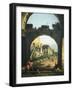 Roman Capriccio with Capitol, 1743-1745-Bernardo Bellotto-Framed Giclee Print