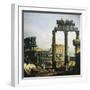 Roman Capriccio with Colosseum, 1742-1746-Bernardo Bellotto-Framed Giclee Print