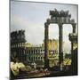 Roman Capriccio with Colosseum, 1742-1746-Bernardo Bellotto-Mounted Giclee Print