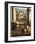 Roman Capriccio with Turreted Walls and City Gates, 1742-1747-Bernardo Bellotto-Framed Giclee Print