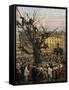 Roman Carnival in Piazza Del Popolo-Pini-Framed Stretched Canvas