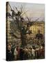 Roman Carnival in Piazza Del Popolo-Pini-Stretched Canvas