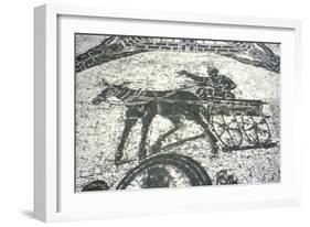 Roman Cart, Mosaic from the Frigidarium, Ostia, Italy, C150-null-Framed Giclee Print