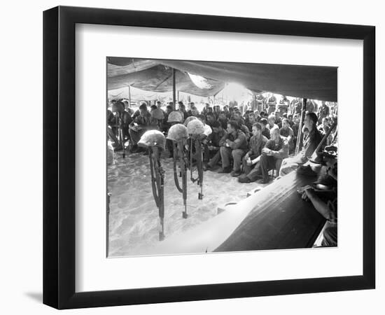 Roman Catholic and Protestant Memorial Services at Da Nang Air Base-null-Framed Photographic Print