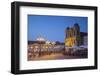 Roman Catholic Cathedral and Outdoor Cafes in Piata Unirii at Dusk-Ian Trower-Framed Photographic Print