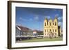 Roman Catholic Cathedral and Outdoor Cafes in Piata Unirii, Timisoara, Banat, Romania, Europe-Ian Trower-Framed Photographic Print