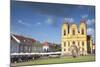 Roman Catholic Cathedral and Outdoor Cafes in Piata Unirii, Timisoara, Banat, Romania, Europe-Ian Trower-Mounted Photographic Print