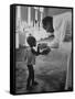 Roman Catholic Priest Chatting with Healing Child-Terence Spencer-Framed Stretched Canvas