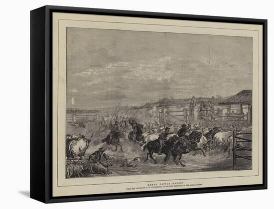 Roman Cattle Market-Charles H. Poingdestre-Framed Stretched Canvas