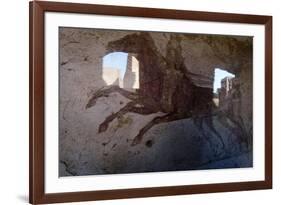 Roman Chariot Fresco, Ancient Ostia (Ostia Antica), Rome, Lazio, Italy, Europe-Oliviero Olivieri-Framed Photographic Print