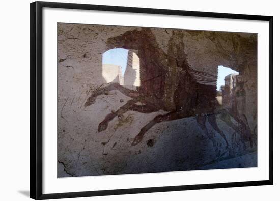 Roman Chariot Fresco, Ancient Ostia (Ostia Antica), Rome, Lazio, Italy, Europe-Oliviero Olivieri-Framed Photographic Print