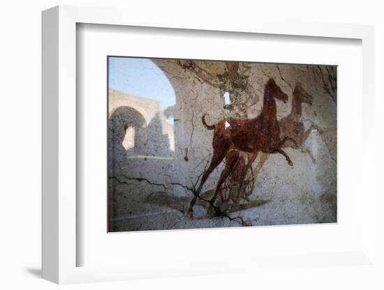 Roman Chariot Fresco, Ancient Ostia (Ostia Antica), Rome, Lazio, Italy, Europe-Oliviero Olivieri-Framed Photographic Print