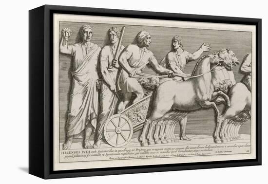 Roman Charioteer Receives His Instructions Before the Race-Pietro Santi Bartoli-Framed Stretched Canvas