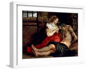 Roman Charity, C1612-Peter Paul Rubens-Framed Giclee Print