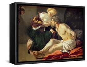 Roman Charity: Cimon and Pero-Theodore van, called Dirk Baburen-Framed Stretched Canvas