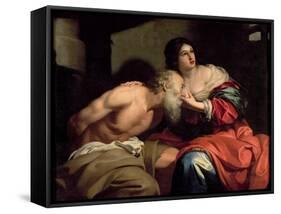 Roman Charity-Nicolas Regnier-Framed Stretched Canvas