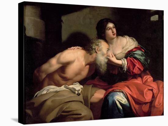 Roman Charity-Nicolas Regnier-Stretched Canvas