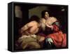 Roman Charity-Nicolas Regnier-Framed Stretched Canvas