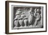 Roman Civilization, Bas-Relief Depicting Roman Cellar with Amphorae Wine Ware-null-Framed Giclee Print