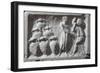 Roman Civilization, Bas-Relief Depicting Roman Cellar with Amphorae Wine Ware-null-Framed Giclee Print