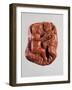 Roman Civilization, Fragments of Mirror Frame in Amber with Relief Portraying Love and Psyche-null-Framed Giclee Print