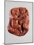 Roman Civilization, Fragments of Mirror Frame in Amber with Relief Portraying Love and Psyche-null-Mounted Giclee Print