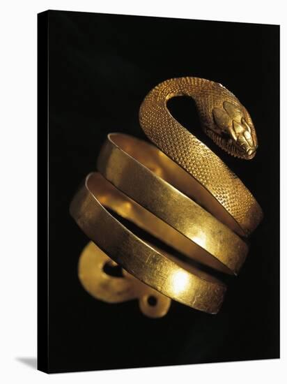 Roman Civilization, Goldsmith Art, Gold Bracelet the Form of Snake-null-Stretched Canvas