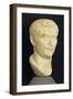 Roman Civilization Head of Tiberius from Roselle, Domus of the Mosaics, Tuscany Region, Italy-null-Framed Giclee Print