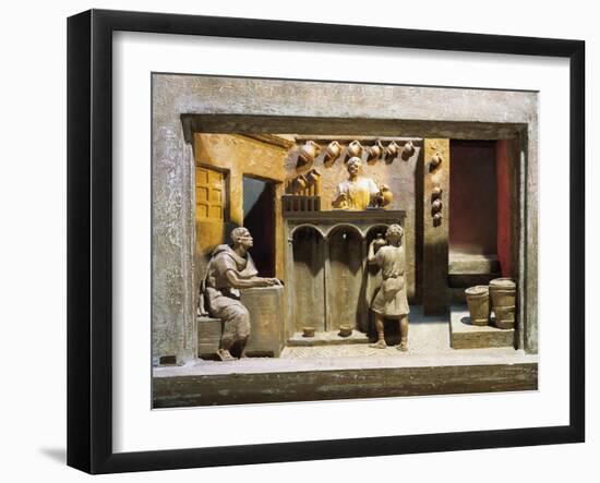 Roman Civilization, Model Reconstruction of Roman Wine Shop-null-Framed Giclee Print