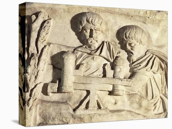 Roman Civilization, Plaster Cast of Trajan's Column, Roman Carpenters at Work-null-Stretched Canvas