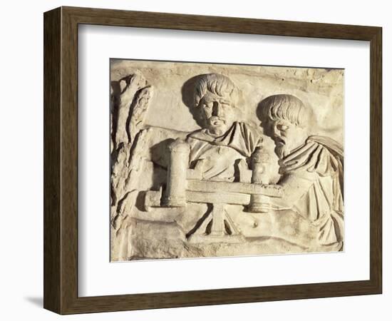 Roman Civilization, Plaster Cast of Trajan's Column, Roman Carpenters at Work-null-Framed Giclee Print