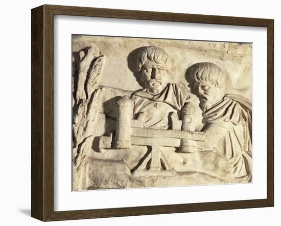 Roman Civilization, Plaster Cast of Trajan's Column, Roman Carpenters at Work-null-Framed Giclee Print