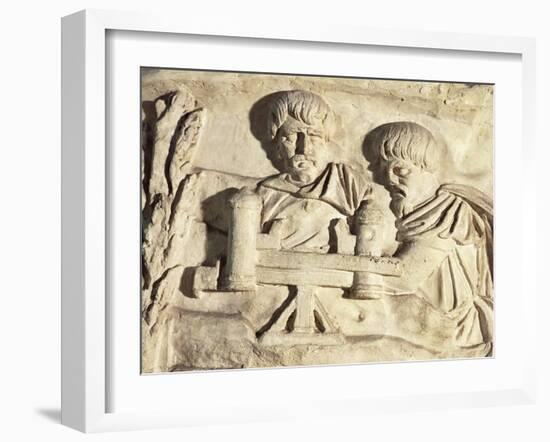 Roman Civilization, Plaster Cast of Trajan's Column, Roman Carpenters at Work-null-Framed Giclee Print