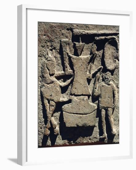 Roman Civilization, Relief Depicting Operation of Mill, from Ostia Antica, Italy-null-Framed Giclee Print