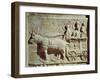 Roman Civilization, Relief Depicting Travel Scene, from Vaison-La-Romaine, France-null-Framed Giclee Print