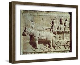 Roman Civilization, Relief Depicting Travel Scene, from Vaison-La-Romaine, France-null-Framed Giclee Print