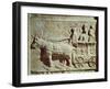 Roman Civilization, Relief Depicting Travel Scene, from Vaison-La-Romaine, France-null-Framed Giclee Print