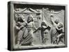 Roman Civilization, Relief of Theatre Scene from Comedy 'Andria'-Publius Terentius Afer-Stretched Canvas