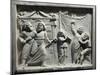 Roman Civilization, Relief of Theatre Scene from Comedy 'Andria'-Publius Terentius Afer-Mounted Giclee Print