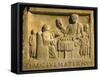 Roman Civilization, Relief Portraying Feast, from Cologne, Germany-null-Framed Stretched Canvas