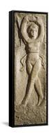 Roman Civilization, Relief Portraying Female Dancer, from Pest, Hungary-null-Framed Stretched Canvas