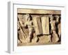 Roman Civilization, Relief Portraying Gladiator Fight, from Preturo, L'Aquila Province, Detail-null-Framed Giclee Print