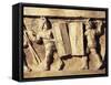 Roman Civilization, Relief Portraying Gladiator Fight, from Preturo, L'Aquila Province, Detail-null-Framed Stretched Canvas