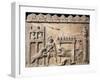 Roman Civilization, Relief Portraying Gladiators and Lions Fighting in Circus-null-Framed Giclee Print