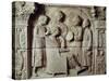 Roman Civilization, Relief Portraying Lady Having Her Hair Styled, from Neumagen-Dhron, Germany-null-Stretched Canvas