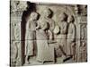 Roman Civilization, Relief Portraying Lady Having Her Hair Styled, from Neumagen-Dhron, Germany-null-Stretched Canvas