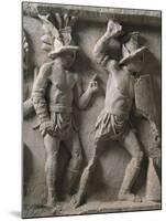 Roman Civilization, Relief with Scenes of Gladiatorial Combat and Games-null-Mounted Giclee Print