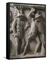 Roman Civilization, Relief with Scenes of Gladiatorial Combat and Games-null-Framed Stretched Canvas